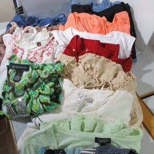 Bundle Lot of 13 Ladies Womens Tops Shirts Blouses Small Sizes